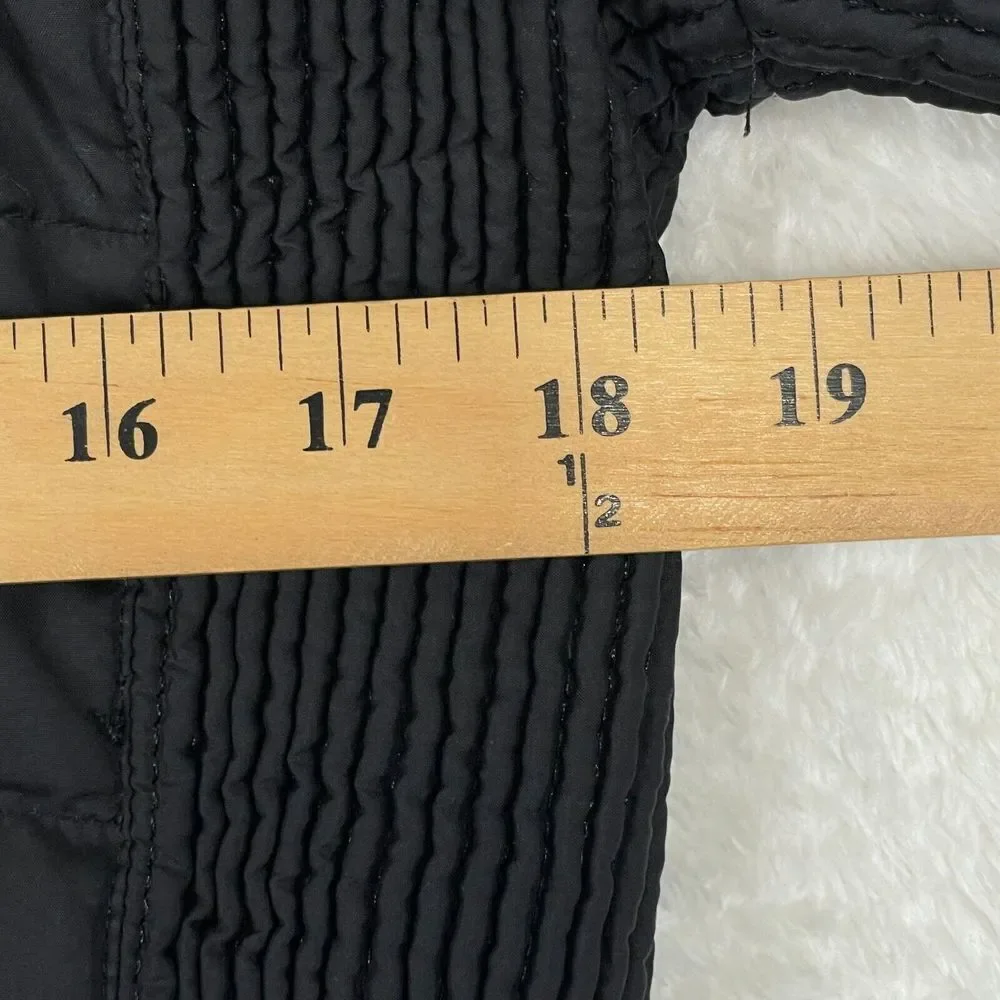 Michael Kors Womens Jacket Small Black Goose Down Quilted Puffer Zip * No Hood - Picture 10 of 13